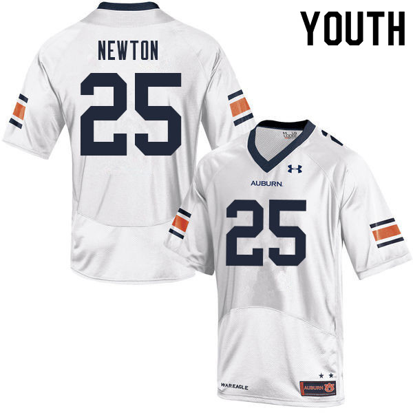Youth Auburn Tigers #25 Caylin Newton White 2021 College Stitched Football Jersey